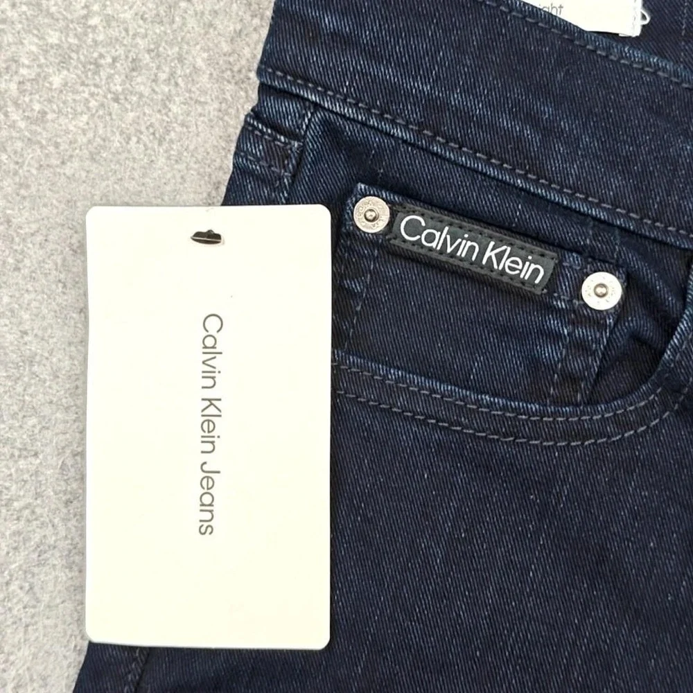 Calvin Klein Jeans Mens‎ 32x34 Blue Dark Wash Straight Leg Stretch Denim Pants